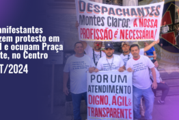 Despachantes fazem protesto em BH e ocupam Praça Sete, no Centro